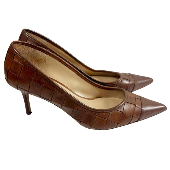 Lauren Ralph Lauren Shoes - LAUREN RALPH LAUREN Women's 8.5 Lanette Woven Dark Brown Point Toe Heel